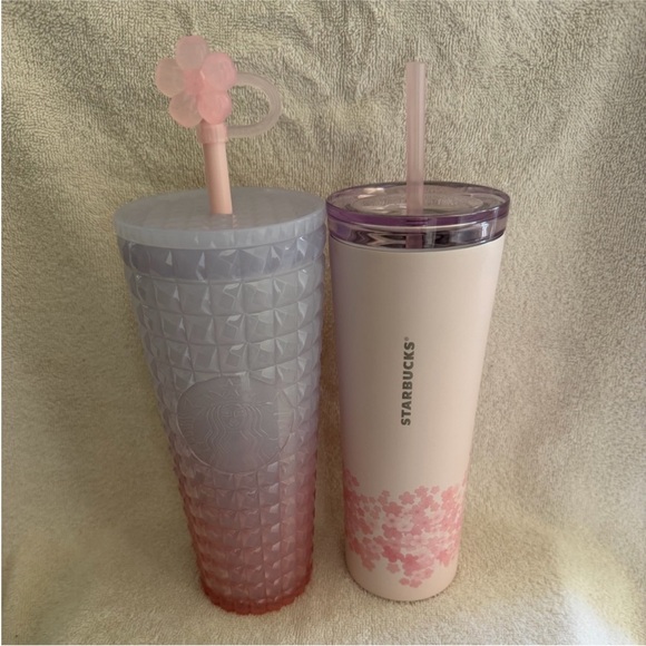 Starbucks Other - 2 Starbucks Cherry Blossom Metal & Jelly Tumbler Set, new